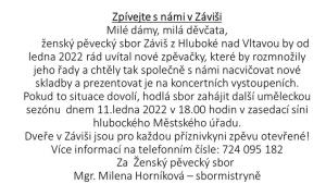 Zpívejte s námi v Záviši